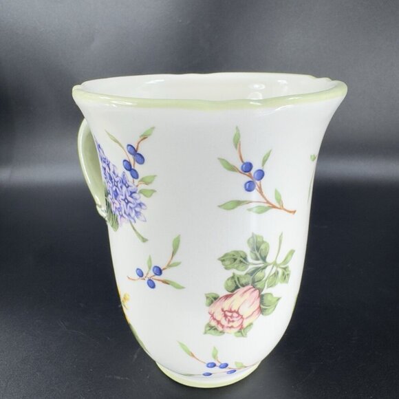Princess House Garden Floral Ceramic Mugs Cups 12 Oz Ceramic Mug Cup Set 2 - Picture 8 of 16